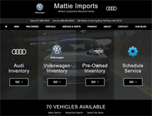 Tablet Screenshot of mattieimports.com